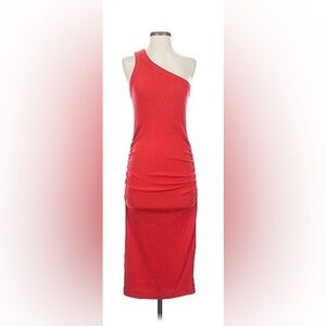 Michael Stars NWT Red One-Shoulder Cotton Dress